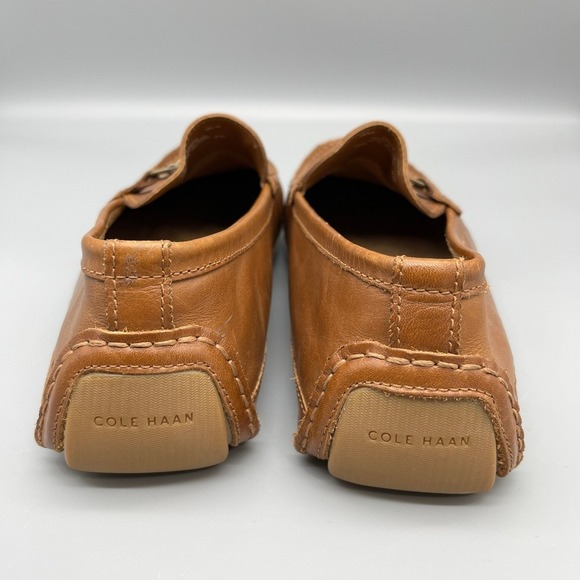 Cole Haan Wyatt Bit Driver Loafer Leather Slip On Dress Shoes 10.5M Brown Buckle
